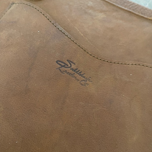 Saddleback Leather Tote Bag w/ Rare Cattle Brand - Picture 4 of 5